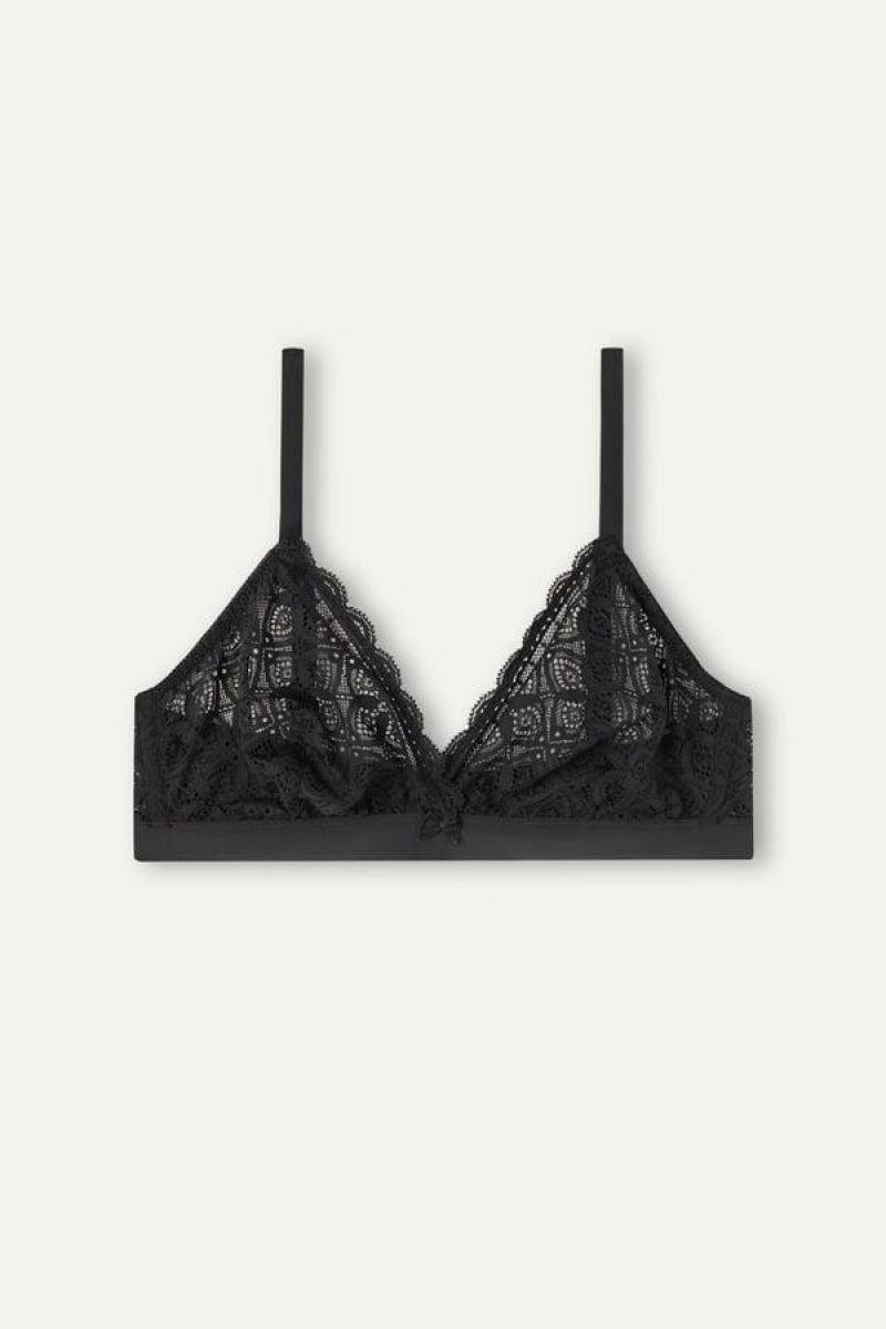 Intimissimi Emma Triangle in Blonder BH Dame Svarte | NOMA4922