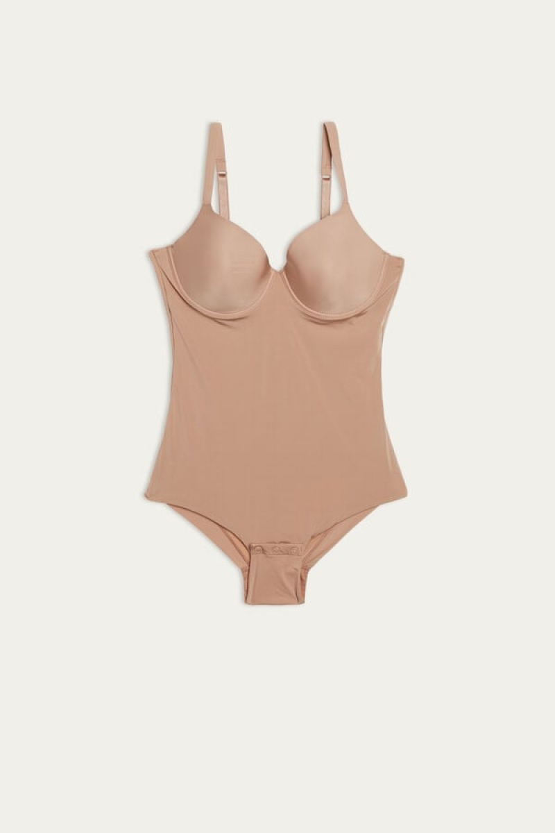 Intimissimi Francesca Body in Ultralight Microfiber Body Dame Beige | NOOR4191