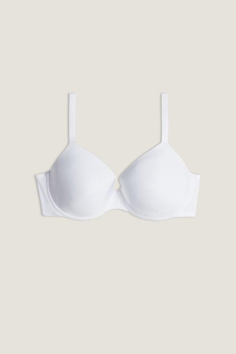 Intimissimi Francesca Ultralight Microfiber Balconette BH Dame Hvite | NOFM4951