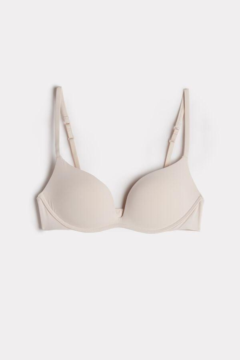 Intimissimi Gioia B Cup Microfiber Super Push-Up BH Dame Rosa | NOKI4701