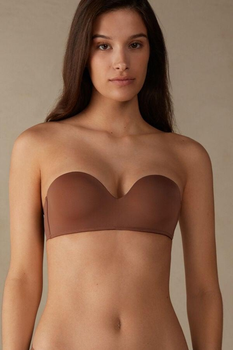 Intimissimi Gioia Bandeau BH Dame Mørke Beige | NODN4877