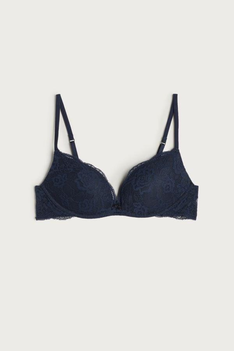 Intimissimi Gioia Blonder Super Push-Up BH Dame Blå | NOHK4729