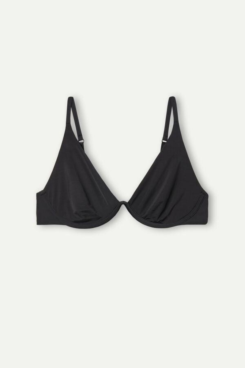 Intimissimi Giulia Balconette in Ultralight Microfiber BH Dame Svarte | NOHK4443