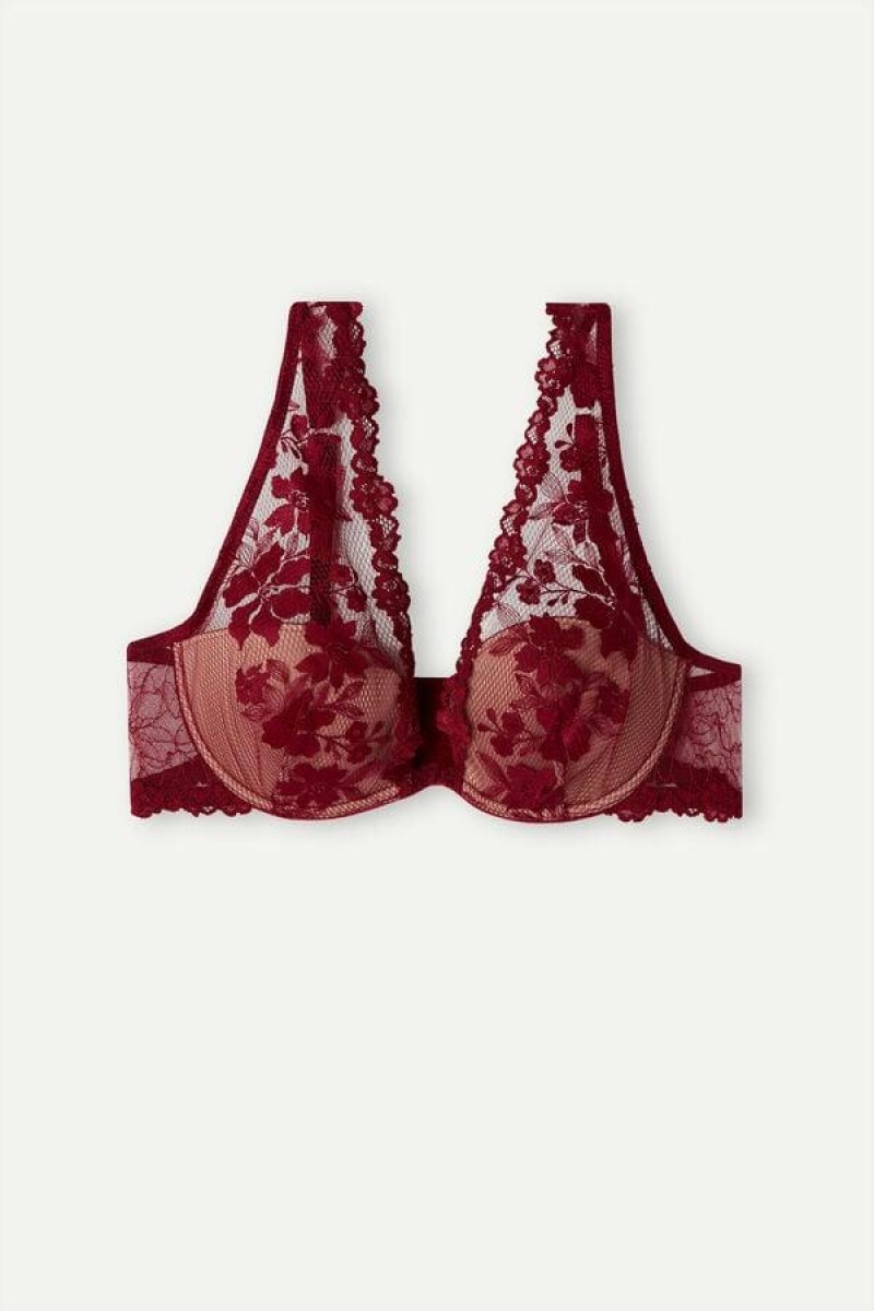 Intimissimi In Full Bloom Elena Balconette BH Dame Rød | NORW4508