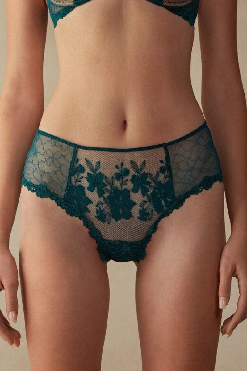 Intimissimi In Full Bloom Hipster Brazilian Truser Dame Grønn | NOPQ3747