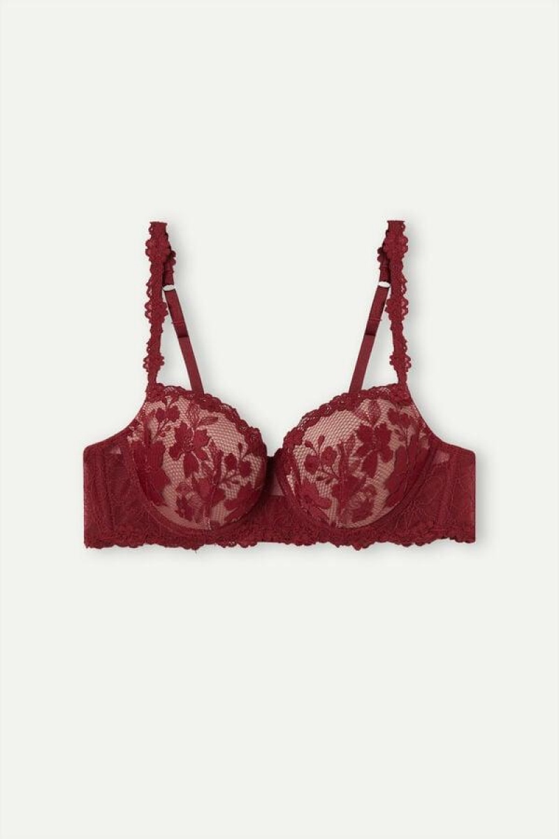 Intimissimi In Full Bloom Sofia Balconette BH Dame Rød | NOEX4509