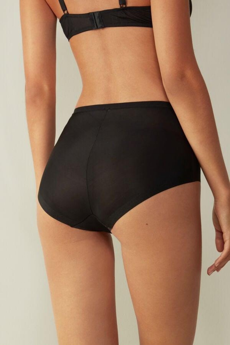 Intimissimi Invisible Touch Hipster Truser Dame Svarte | NOUT3725