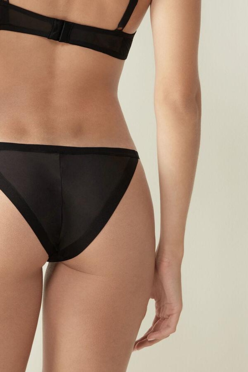 Intimissimi Invisible Touch String Truser Dame Svarte | NOHK3611