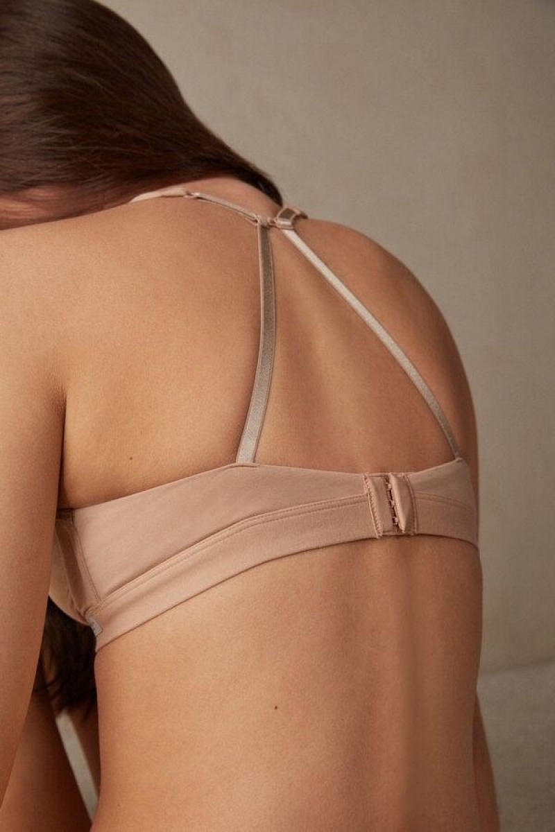 Intimissimi Lara Bomull Triangle BH Dame Beige | NOIS4789