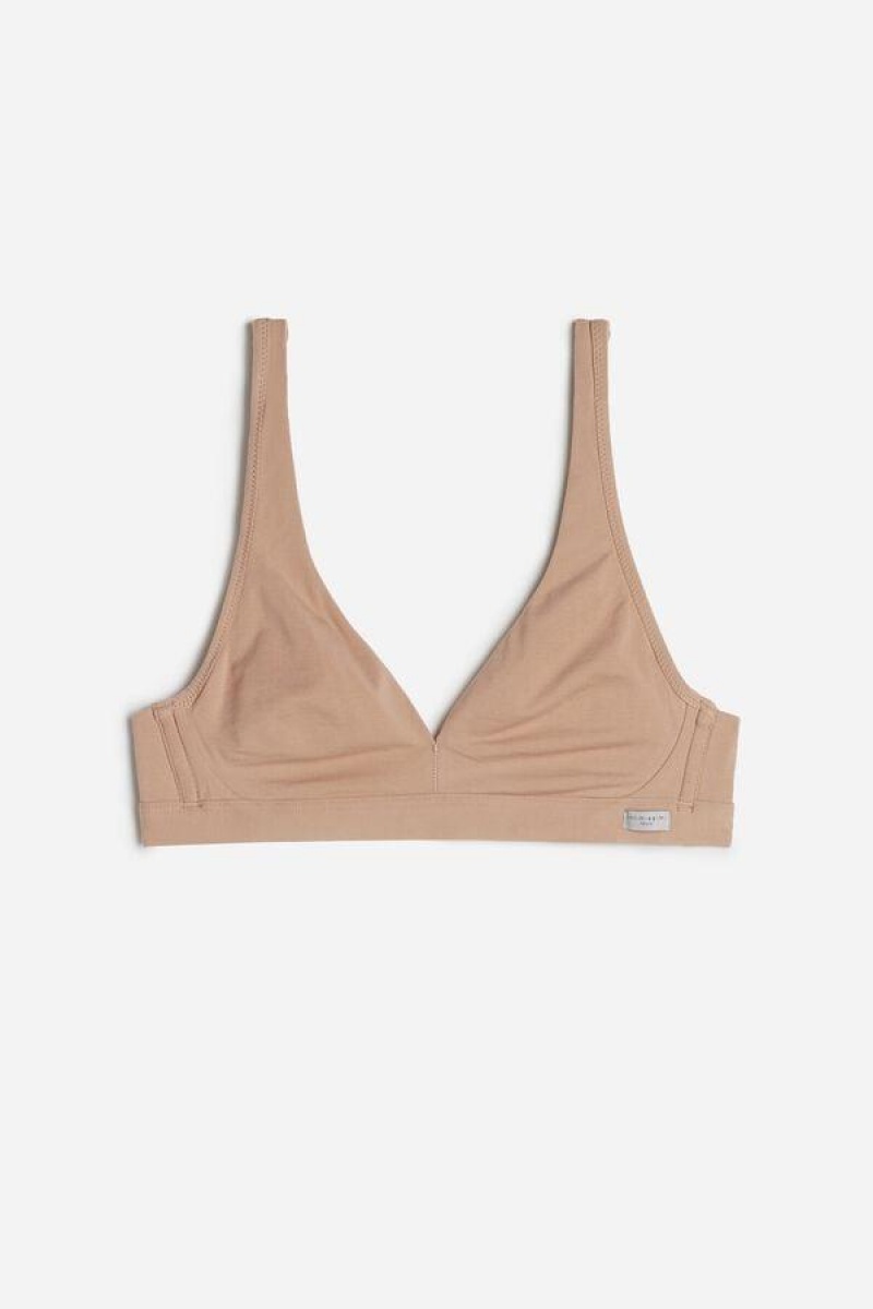 Intimissimi Lara Bomull Triangle BH Dame Beige | NOIS4789