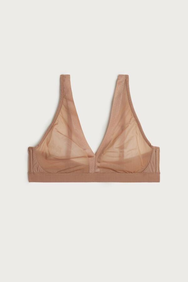 Intimissimi Lara Invisible Touch Triangle BH Dame Beige | NONB4617