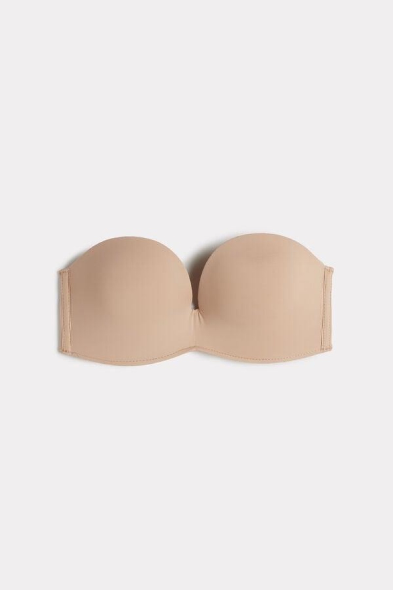 Intimissimi Laura Microfiber Bandeau BH Dame Beige | NOGL4932