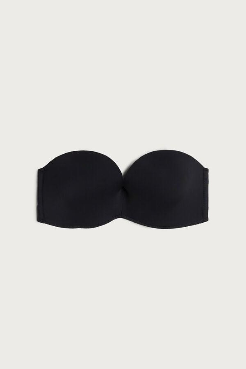 Intimissimi Laura Microfiber Bandeau BH Dame Svarte | NOHK4931