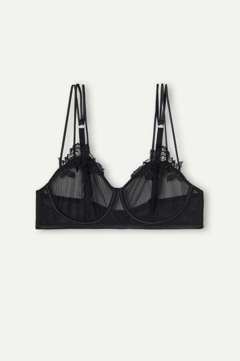 Intimissimi Layers of Lust Balconette BH Dame Svarte | NOFM5008