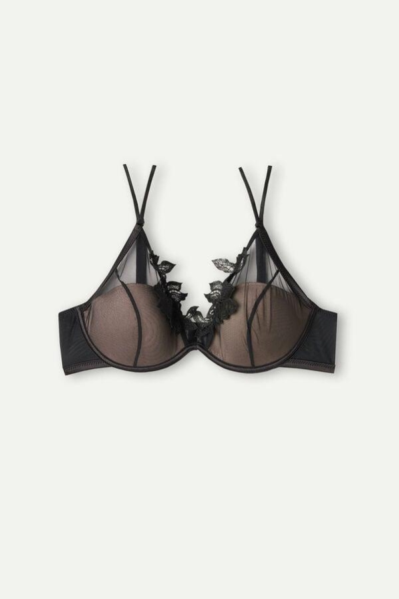 Intimissimi Layers of Lust Elena Balconette BH Dame Svarte | NOFM4516