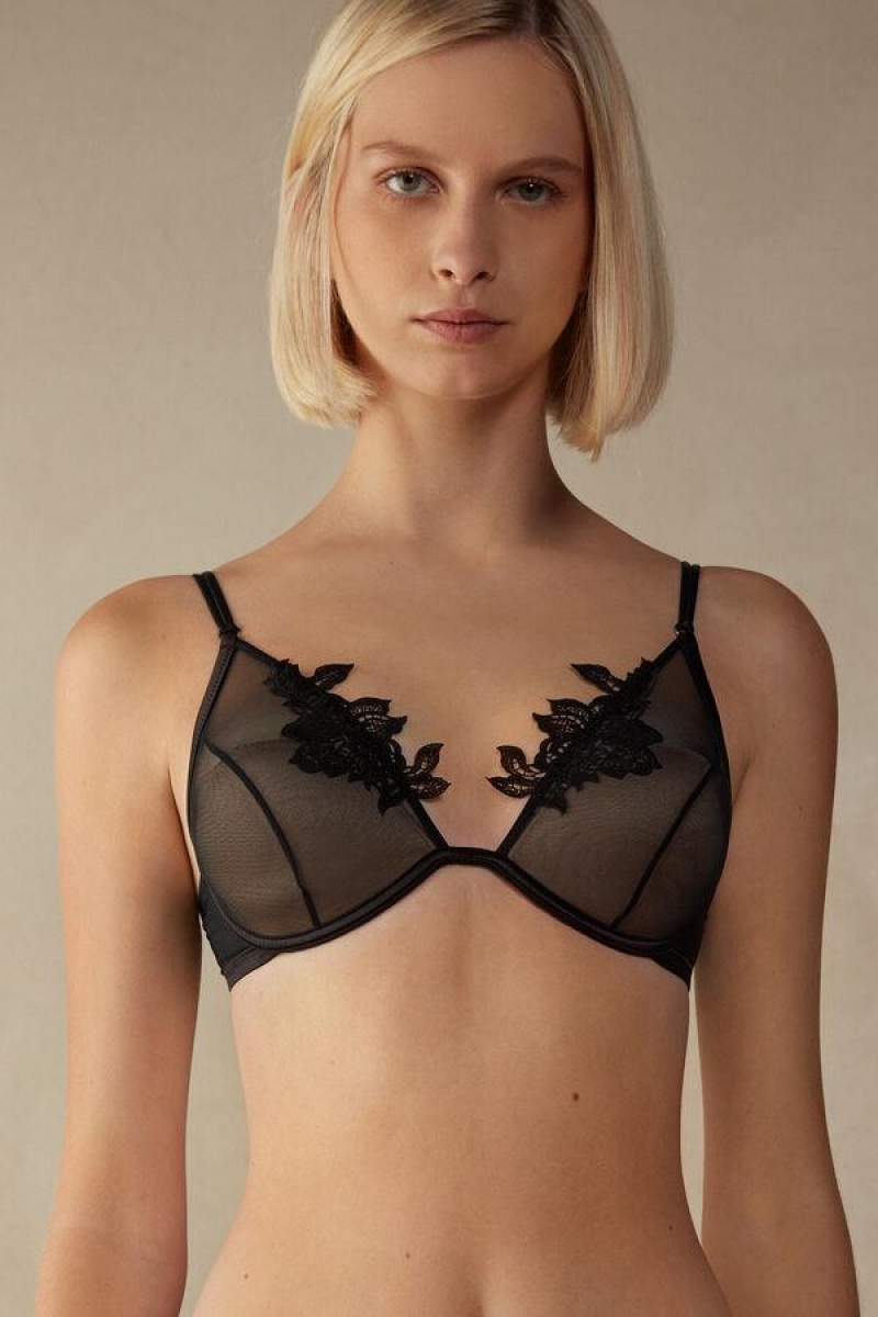 Intimissimi Layers of Lust Elena Balconette BH Dame Svarte | NOFM4516