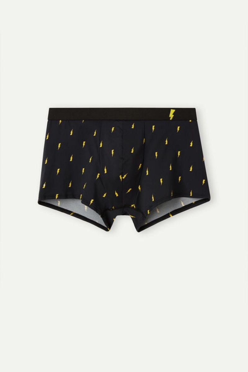 Intimissimi Lightning Bolt in Microfiber Boxer Herre Svarte | NOKI3401