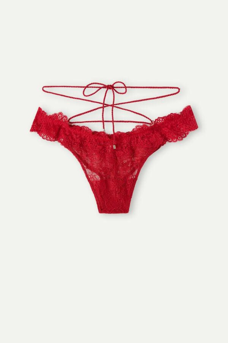 Intimissimi Loosen Heartstrings ‘80s Stil Brazilian Truser Dame Rød | NOEX3546