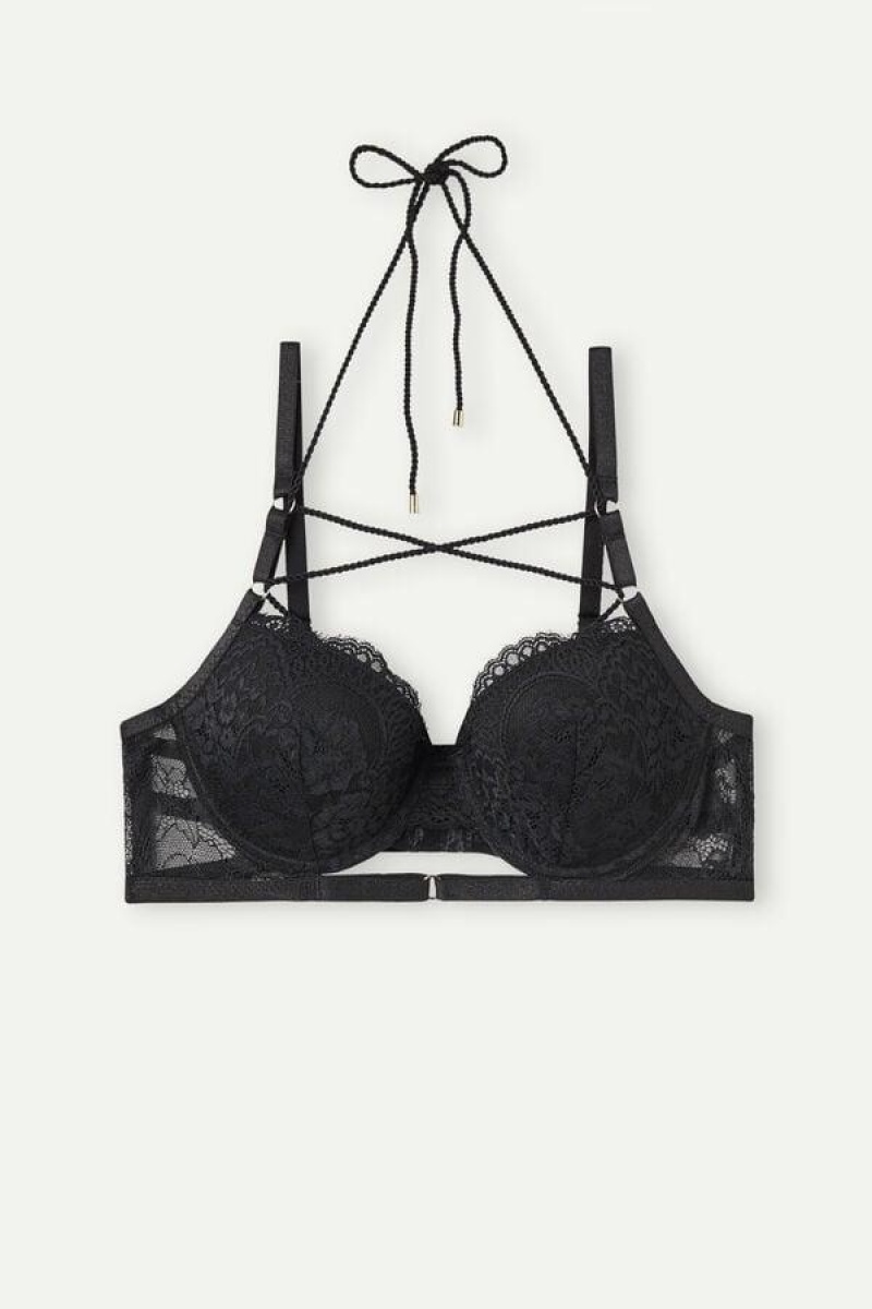 Intimissimi Loosen Heartstrings Sofia Balconette BH Dame Svarte | NOYU4506