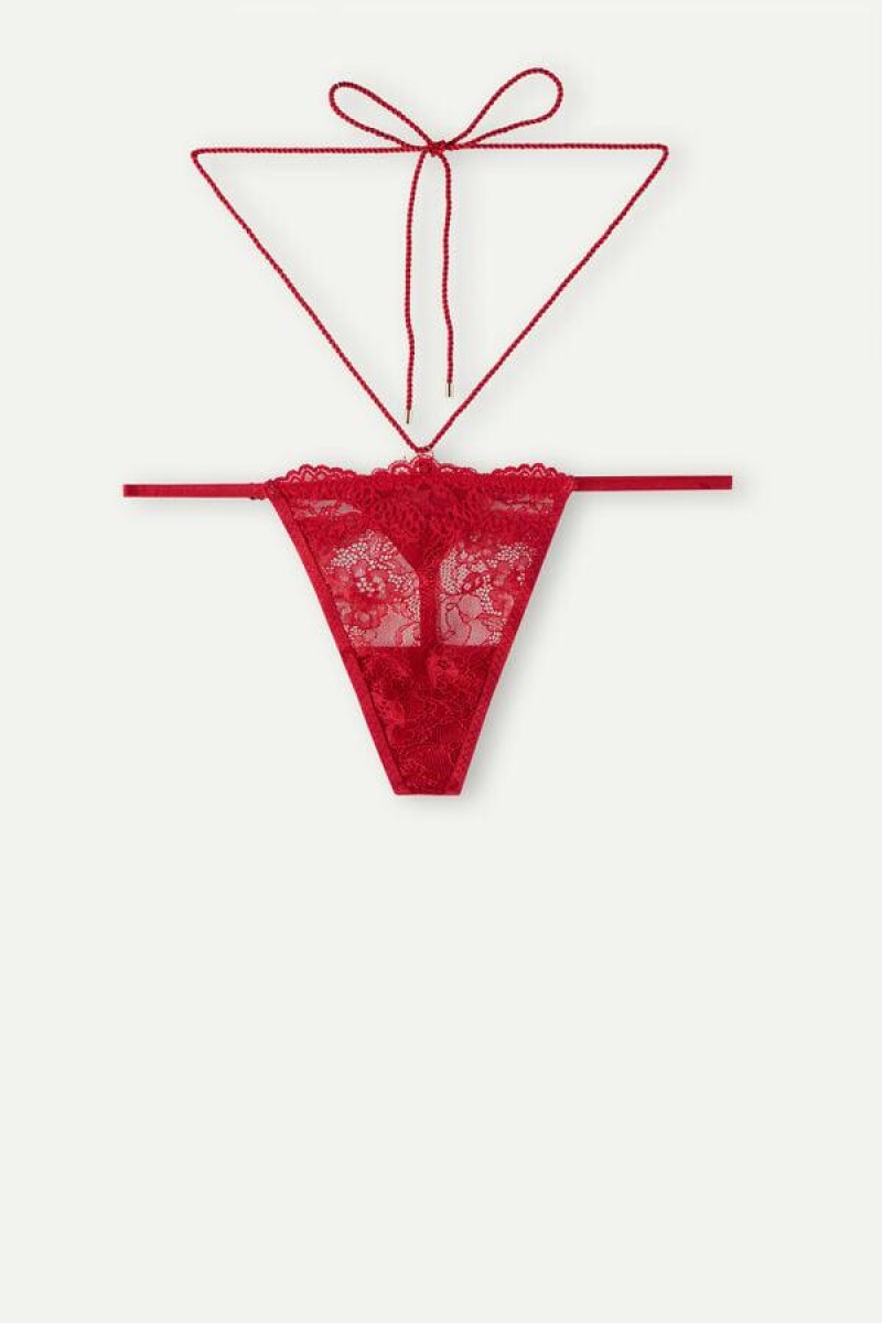 Intimissimi Loosen Heartstrings String Thong Truser Dame Rød | NOWY3782