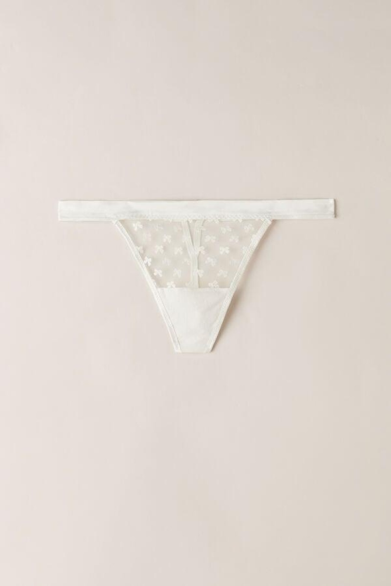 Intimissimi Love Cadeau String Thong Truser Dame Hvite | NOBC3811