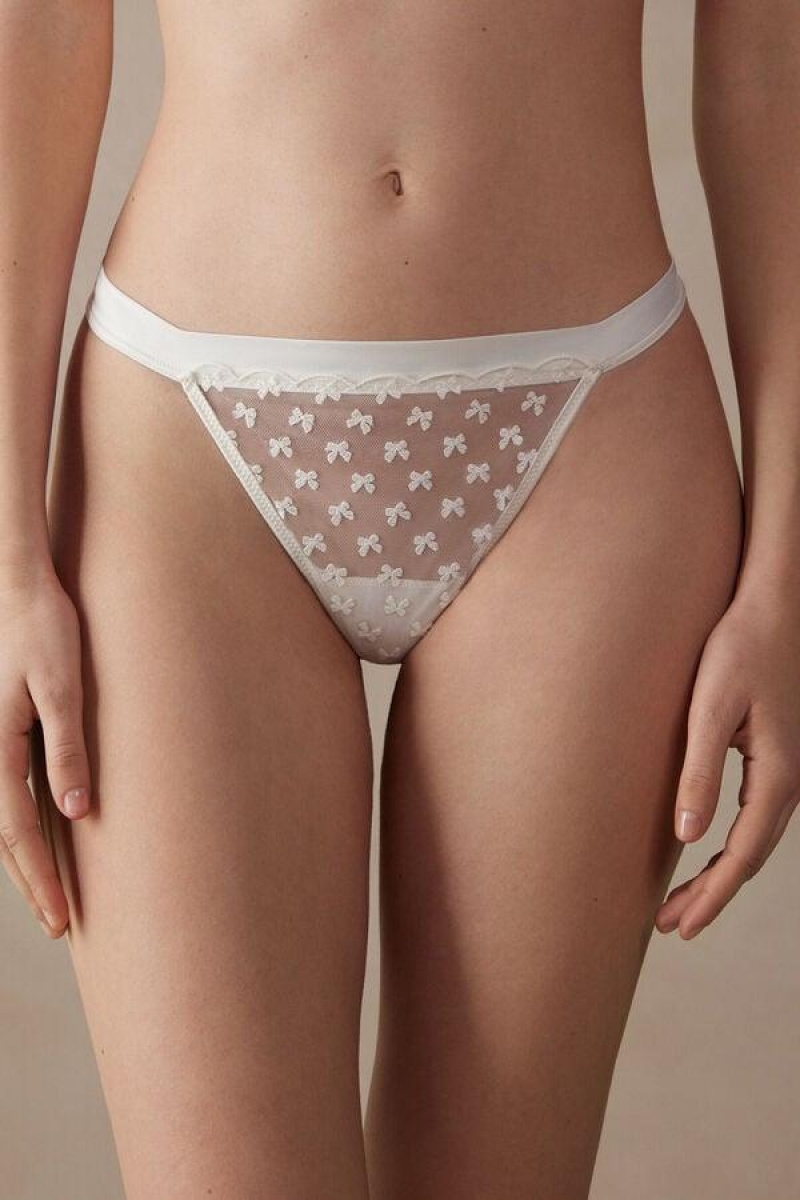 Intimissimi Love Cadeau String Thong Truser Dame Hvite | NOBC3811