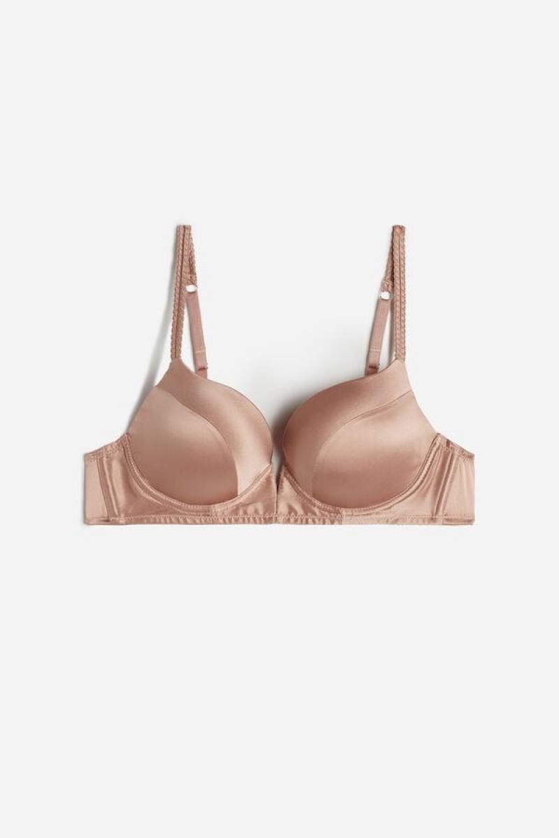 Intimissimi Mia Silk Super Push-Up BH Dame Rosa | NOSO4726