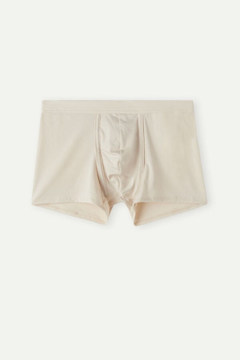 Intimissimi Natural Fresh Supima® Bomull Boxer Herre Beige | NORW3468