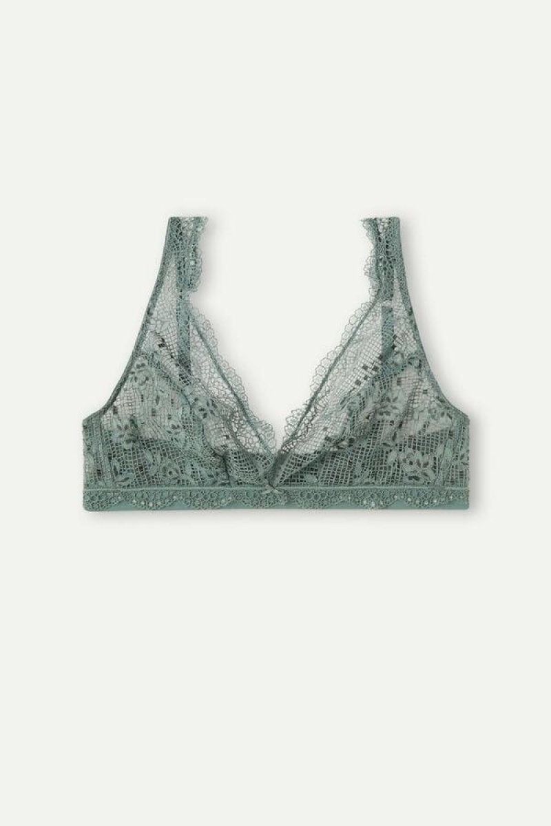 Intimissimi Prairie Bouquet Lara Triangle BH Dame Grønn | NORW4664