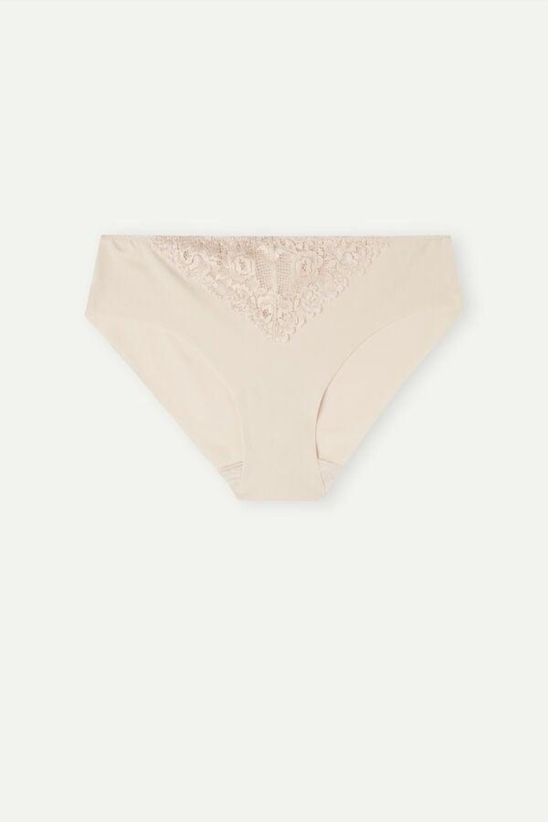 Intimissimi Pretty Flowers Seamless Bomull Truser Dame Rosa | NOHK3663