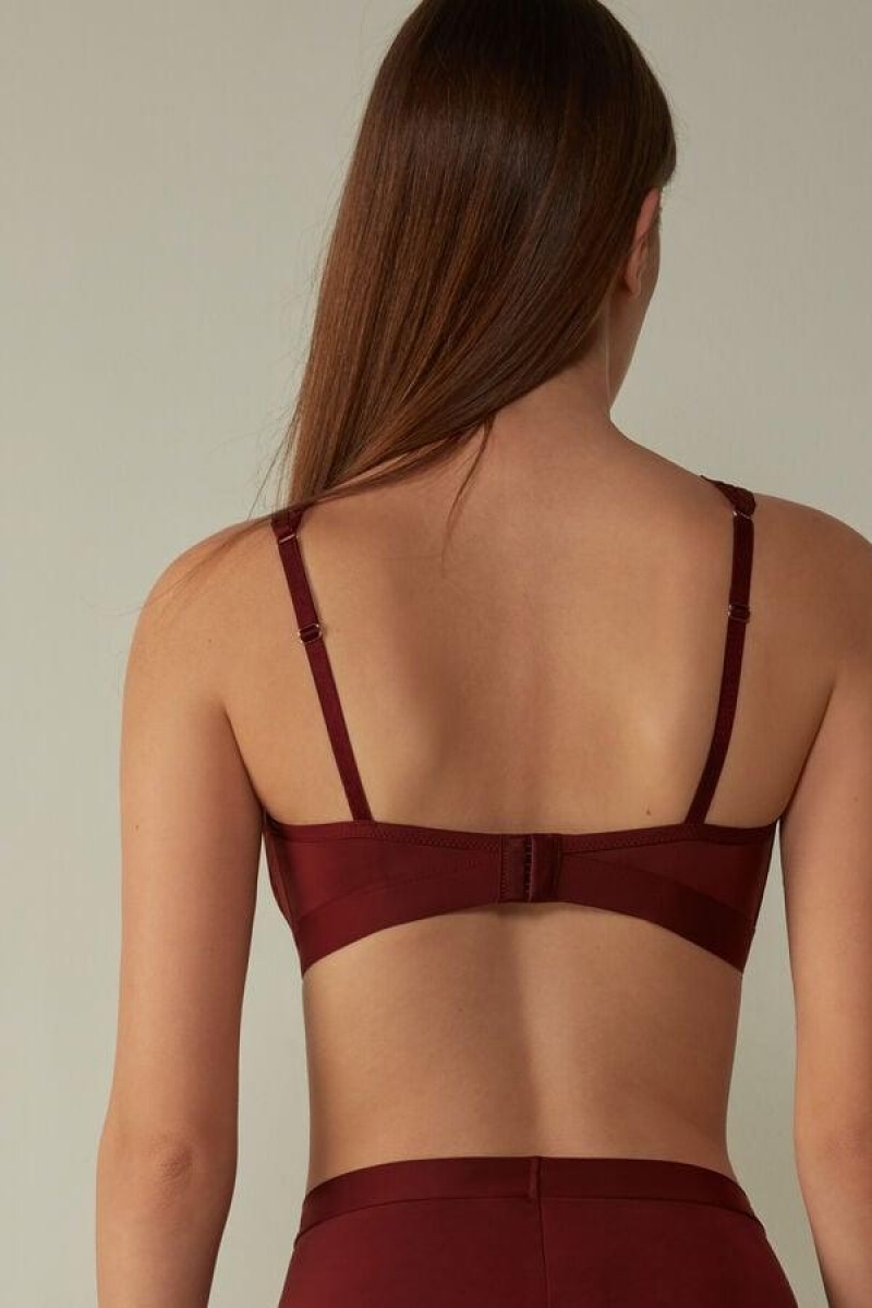 Intimissimi Romantic Life Lara Triangle BH Dame Mørke Rød | NOSO4885