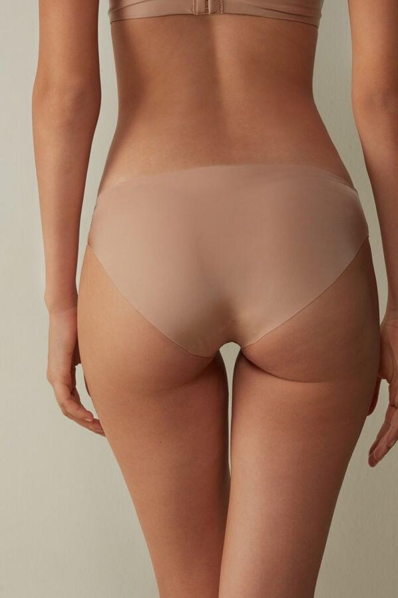 Intimissimi Seamless Microfiber Truser Dame Beige | NOAP3635