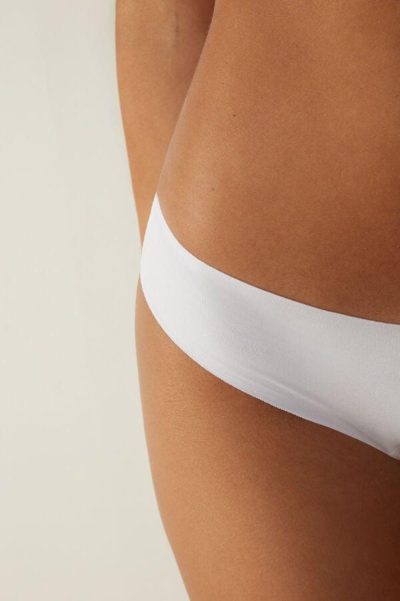 Intimissimi Seamless Supima® Bomull Truser Dame Hvite | NOJJ3714