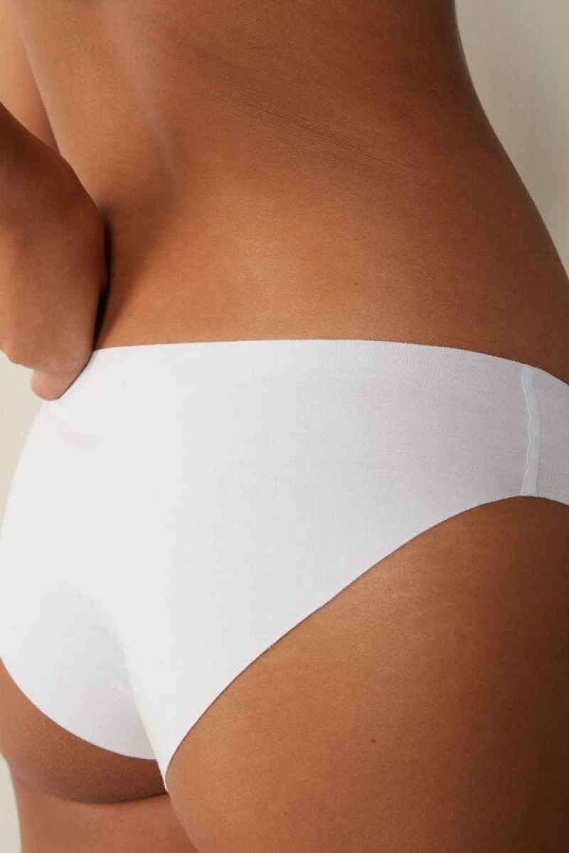 Intimissimi Seamless Supima® Bomull Truser Dame Hvite | NOJJ3714