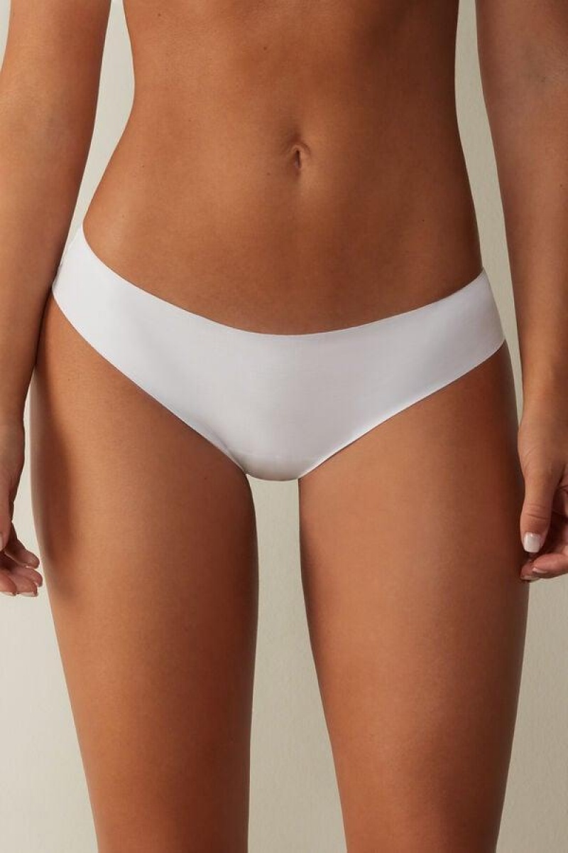 Intimissimi Seamless Supima® Bomull Truser Dame Hvite | NOJJ3714