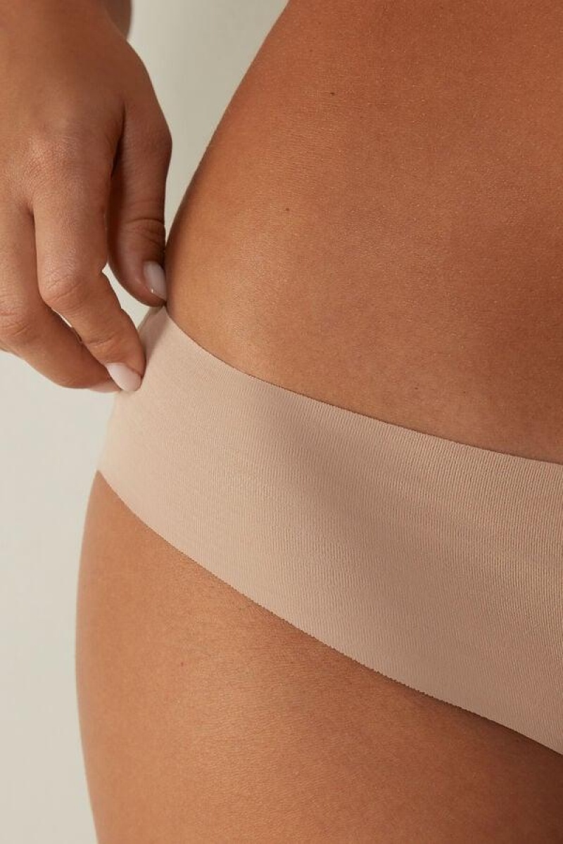 Intimissimi Seamless Supima® Bomull Truser Dame Beige | NOLH3712