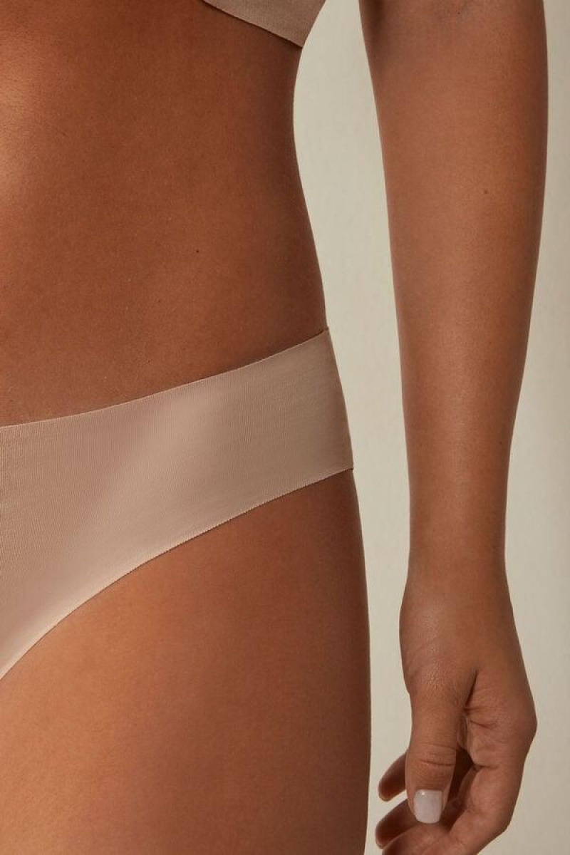 Intimissimi Seamless Supima® Bomull Truser Dame Beige | NOLH3712