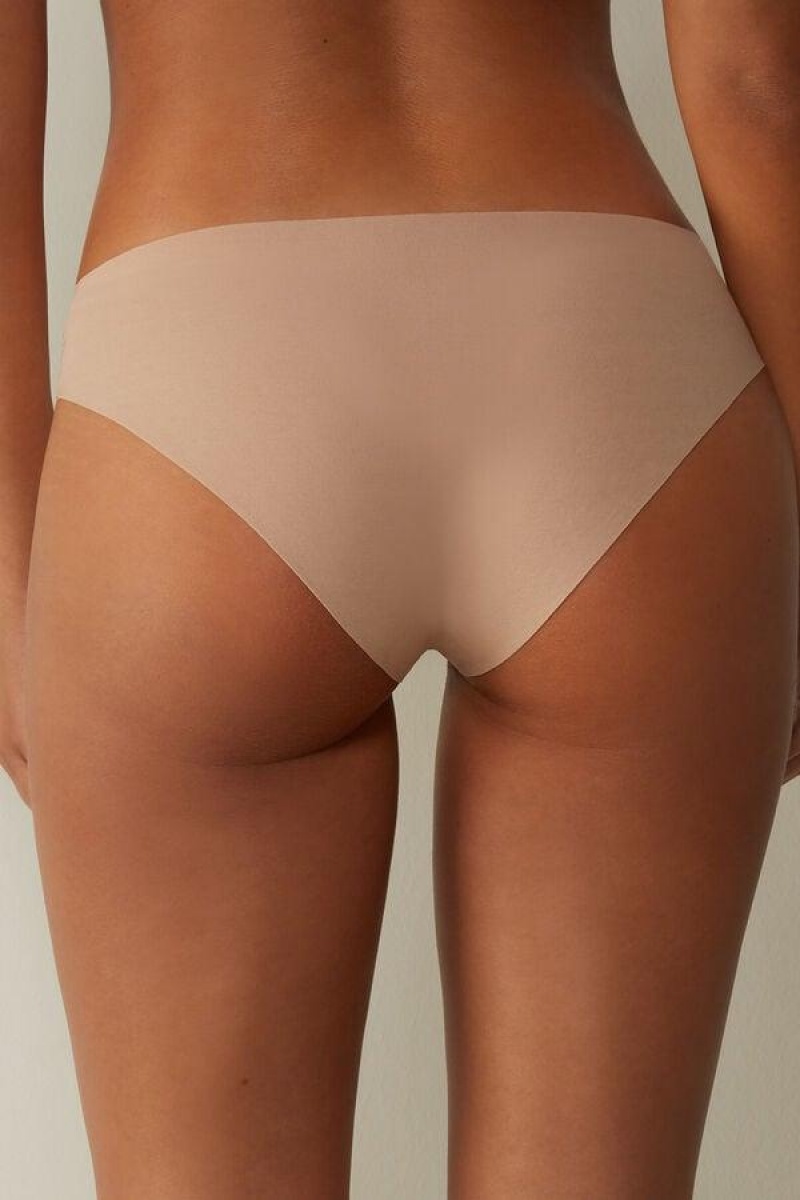 Intimissimi Seamless Supima® Bomull Truser Dame Beige | NOLH3712