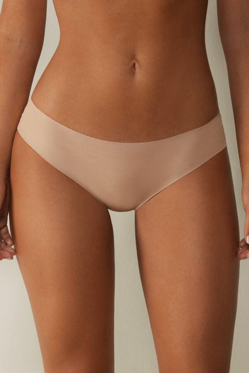 Intimissimi Seamless Supima® Bomull Truser Dame Beige | NOLH3712