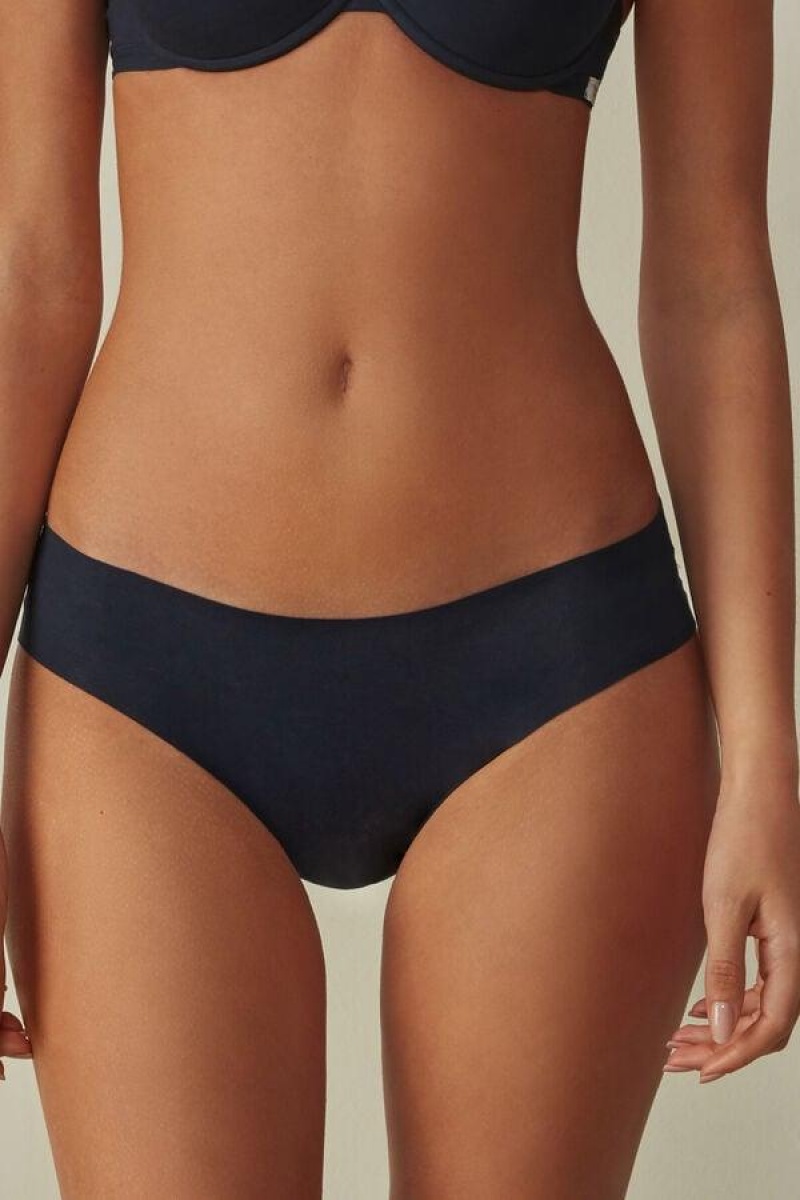 Intimissimi Seamless Supima® Bomull Truser Dame Blå | NOGL3638