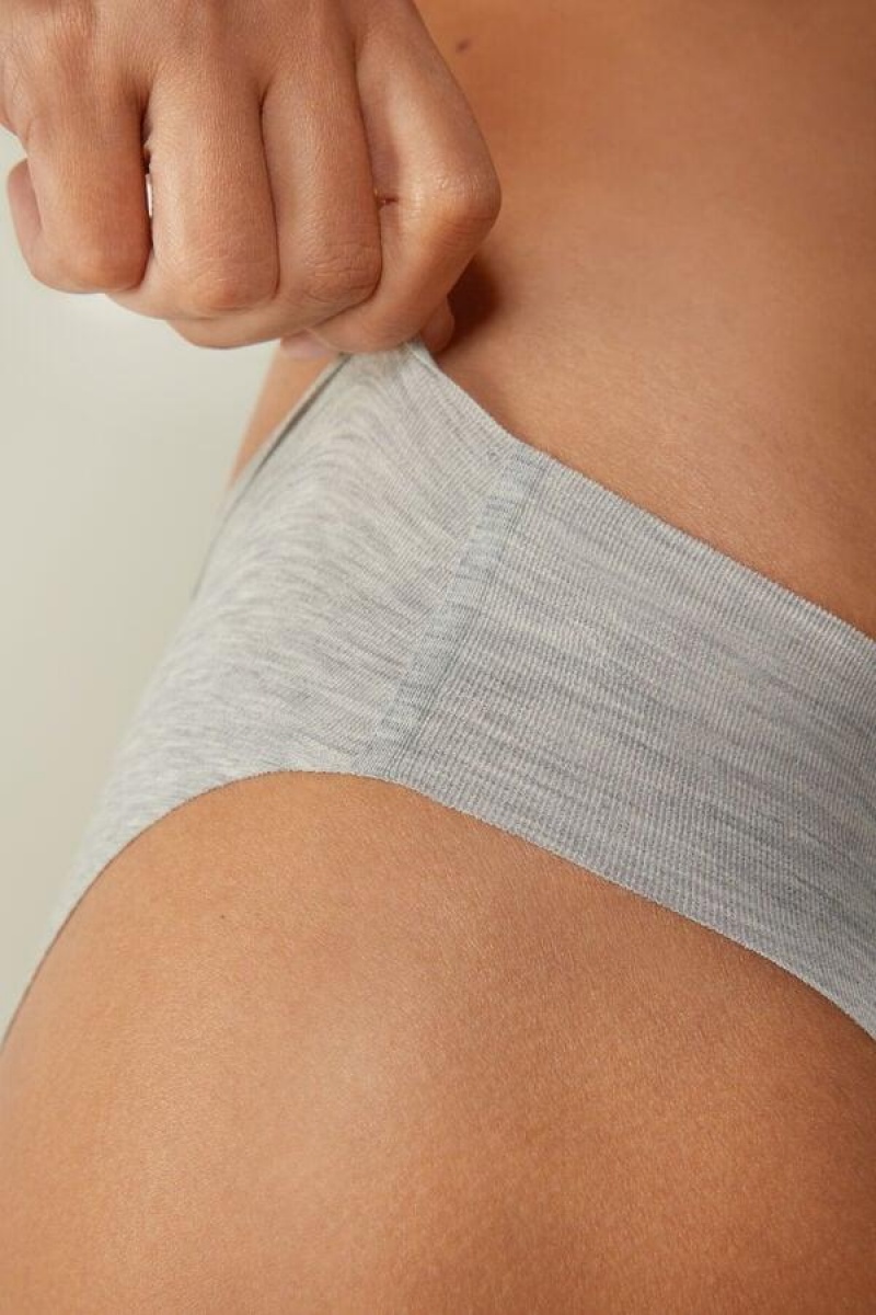 Intimissimi Seamless Supima® Bomull Truser Dame Lyse Grå | NOFM3632