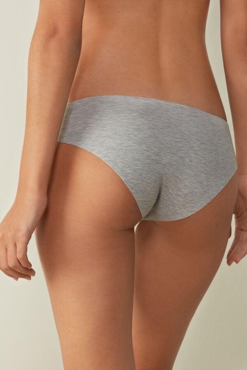 Intimissimi Seamless Supima® Bomull Truser Dame Lyse Grå | NOFM3632