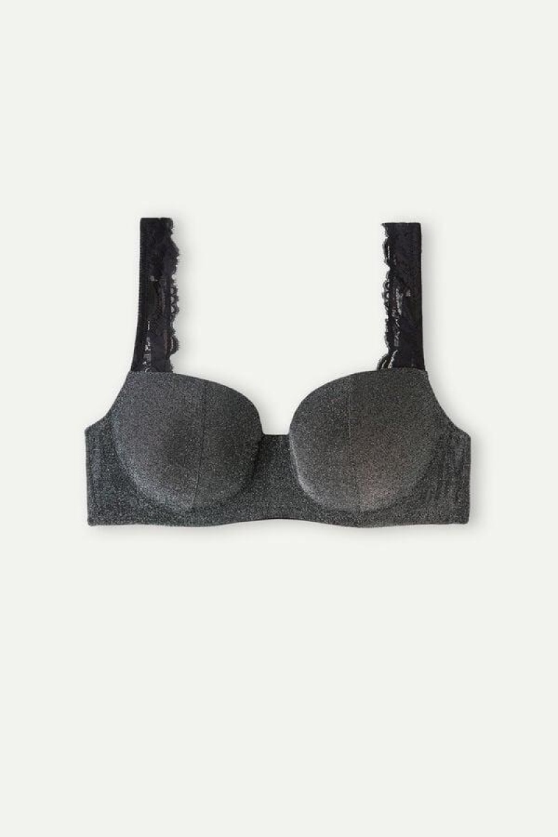 Intimissimi Shimmer All Night Love Sofia Balconette BH Dame Sølv | NOMA4537