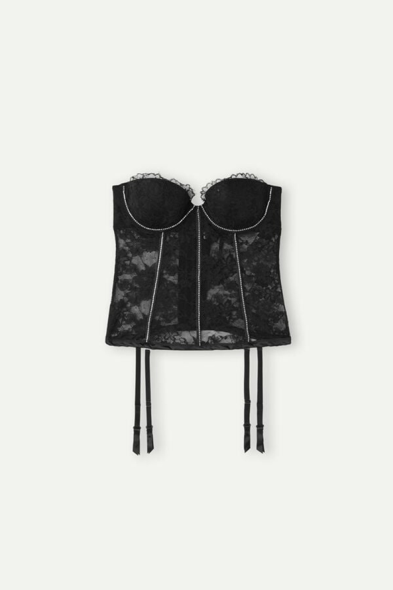 Intimissimi Shine High Like Stars Anna Bustier Dameundertøy Dame Svarte | NOWY4171