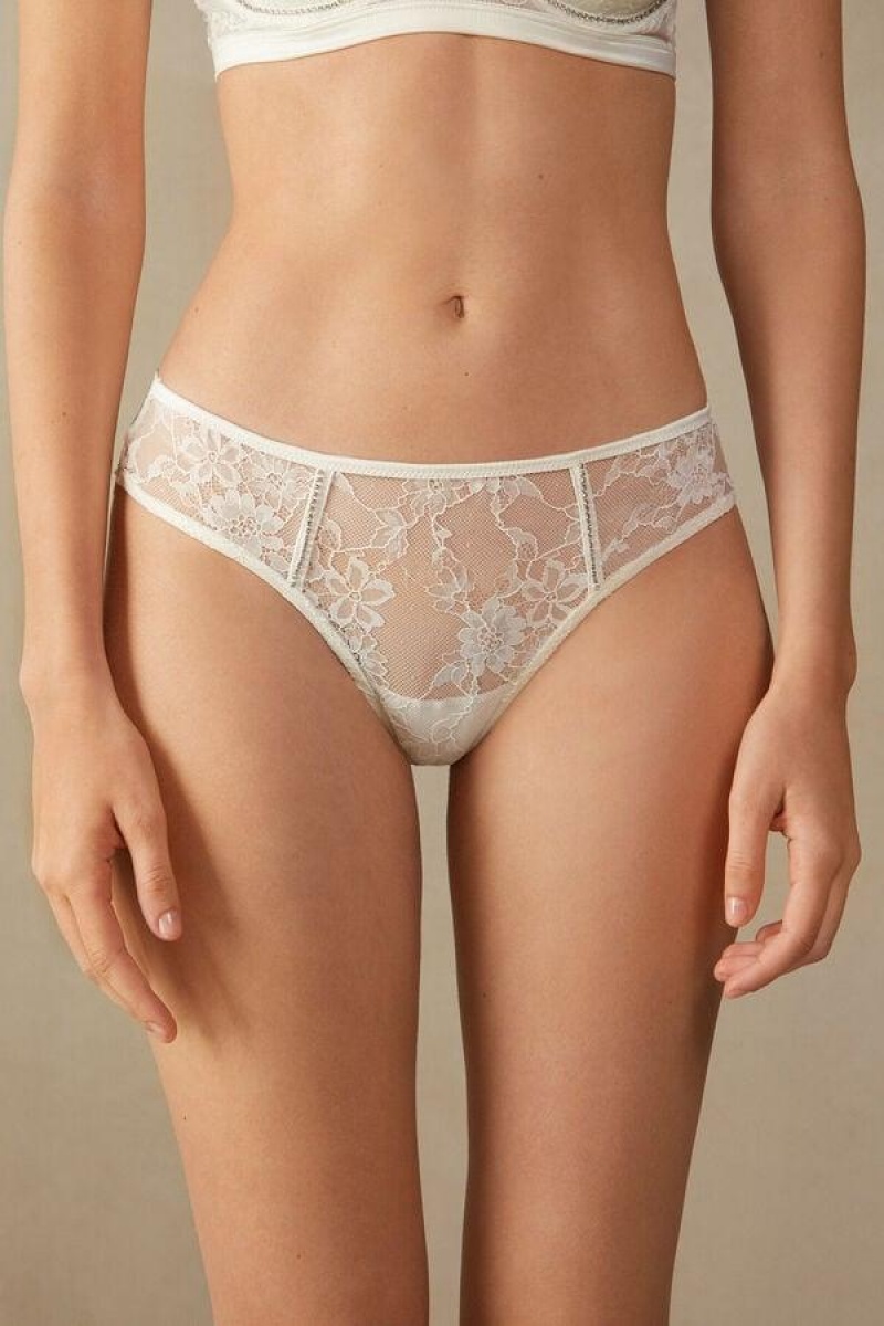 Intimissimi Shine High Like Stars Brazilian Truser Dame Hvite | NOZG3555