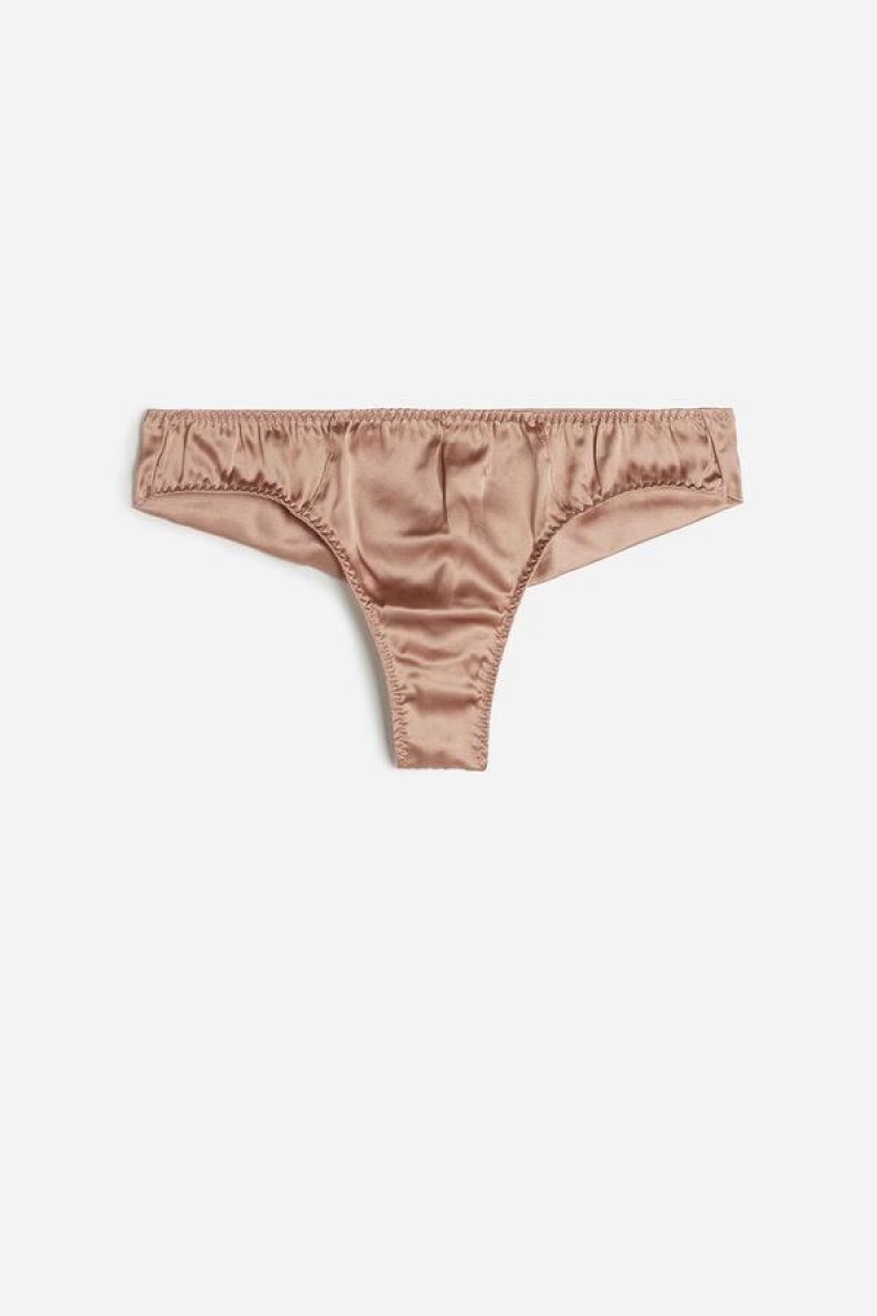 Intimissimi Silk Cheeky Briefs Truser Dame Rosa | NOCE3501