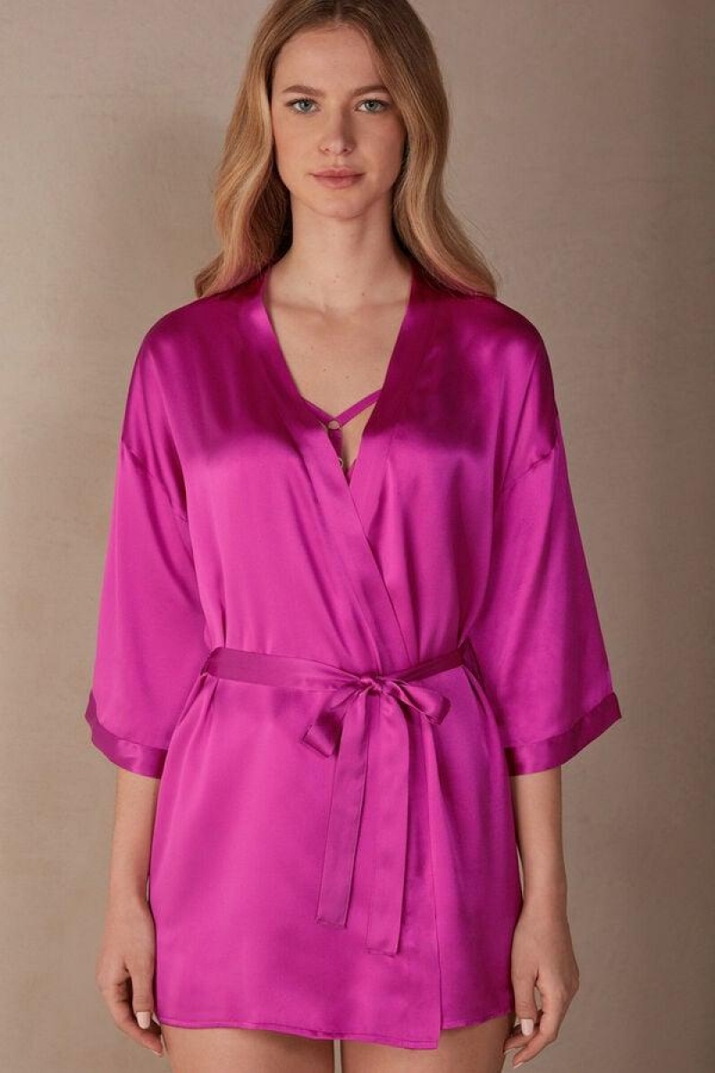 Intimissimi Silk Kimono Pyjamas Dame Rosa | NORW3857