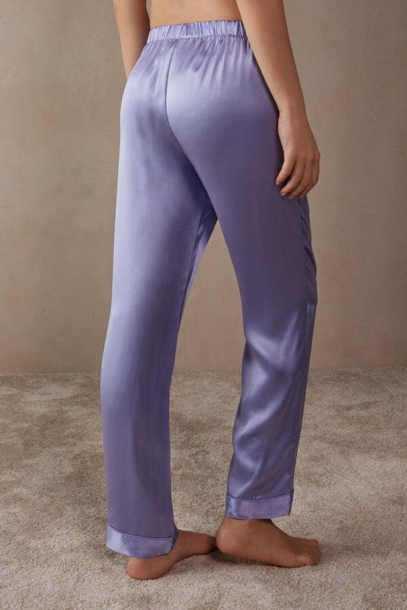 Intimissimi Silk Satin Pants Pyjamas Dame Lavendel | NOZG4023