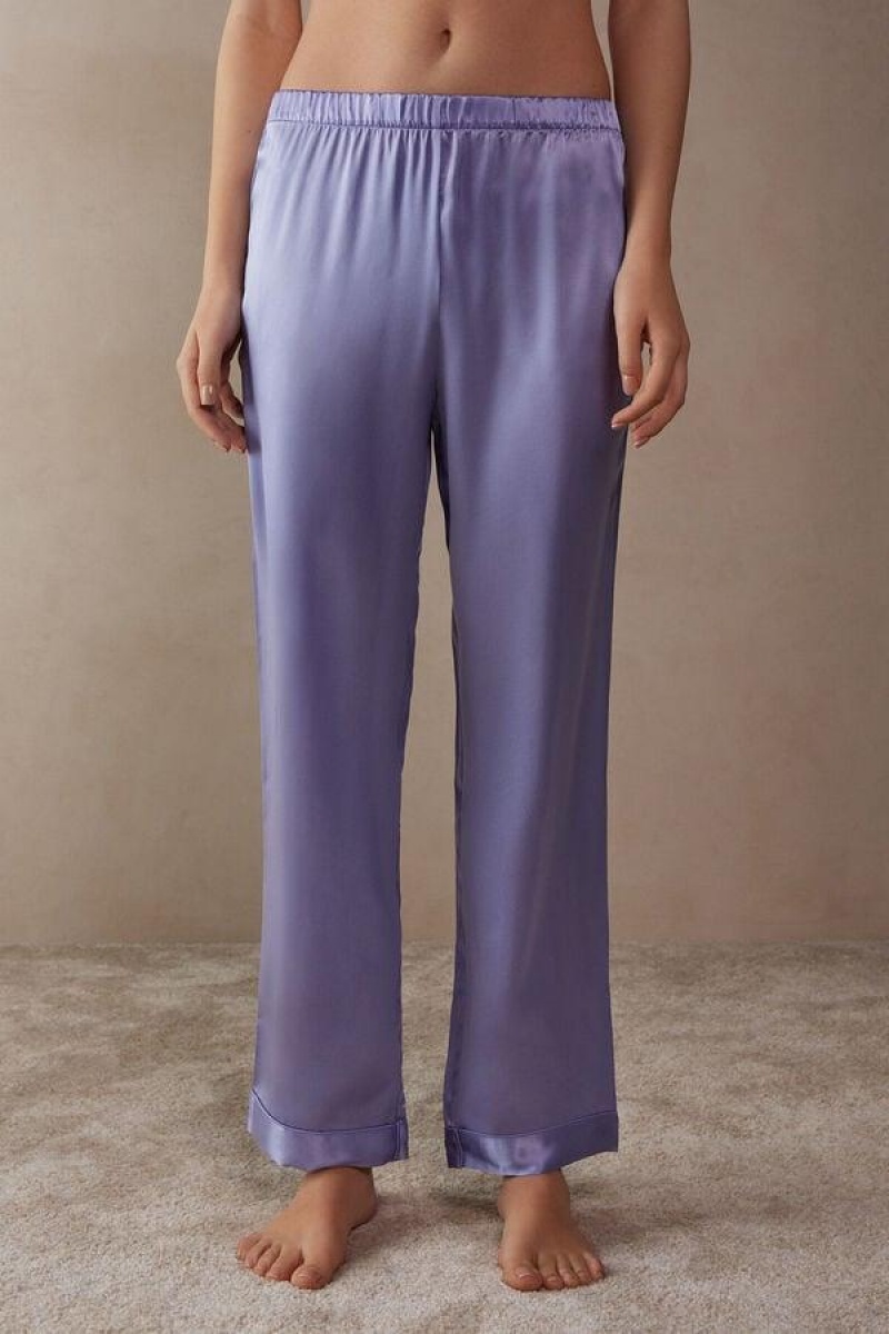 Intimissimi Silk Satin Pants Pyjamas Dame Lavendel | NOZG4023