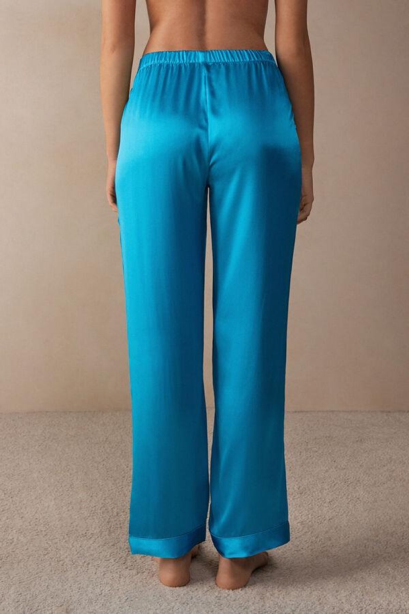 Intimissimi Silk Satin Pants Pyjamas Dame Turkis | NOQZ4016